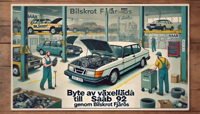 Byte av växellåda till Saab 92 genom bilskrot Fjärås